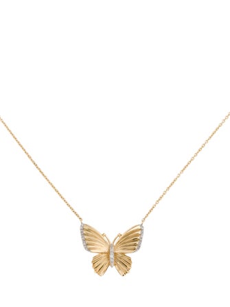 Necklace 14K Diamond Butterfly Pendant Necklace