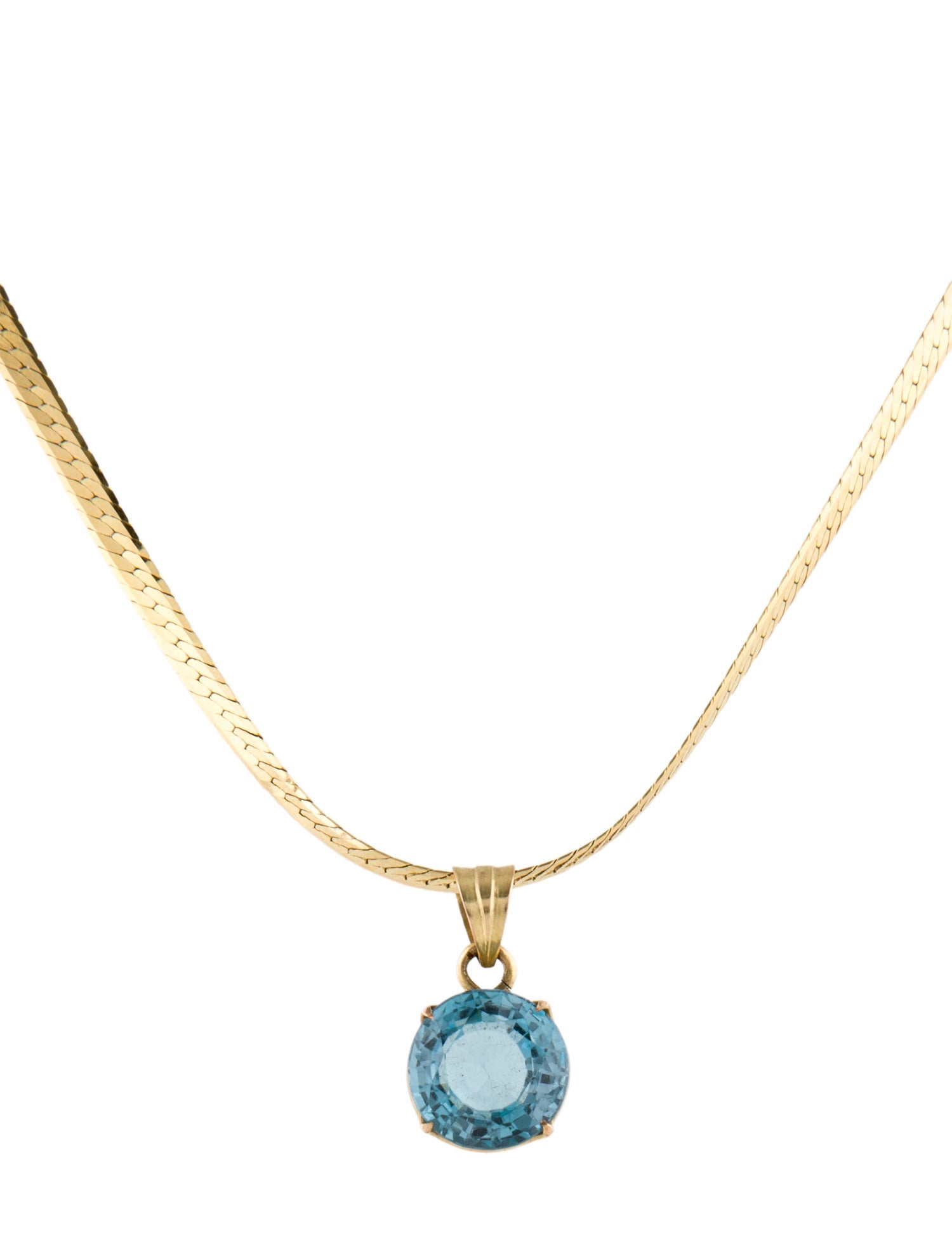 Necklace 14K 3.90ctw Topaz Pendant