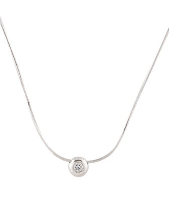 Necklace 18K Diamond Solitaire Pendant Necklace