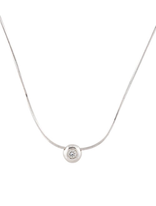 Necklace 18K Diamond Solitaire Pendant Necklace