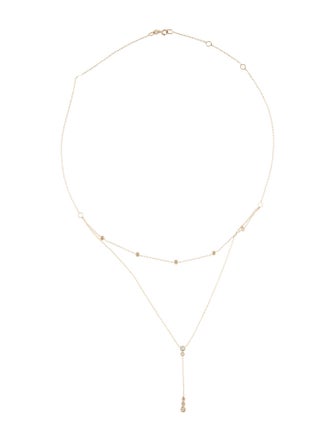 Necklace 14K Diamond Station Lavalier Necklace