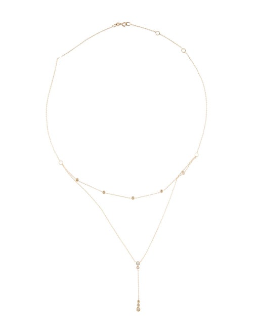 Necklace 14K Diamond Station Lavalier Necklace