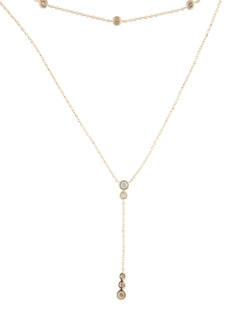 Necklace 14K Diamond Station Lavalier Necklace