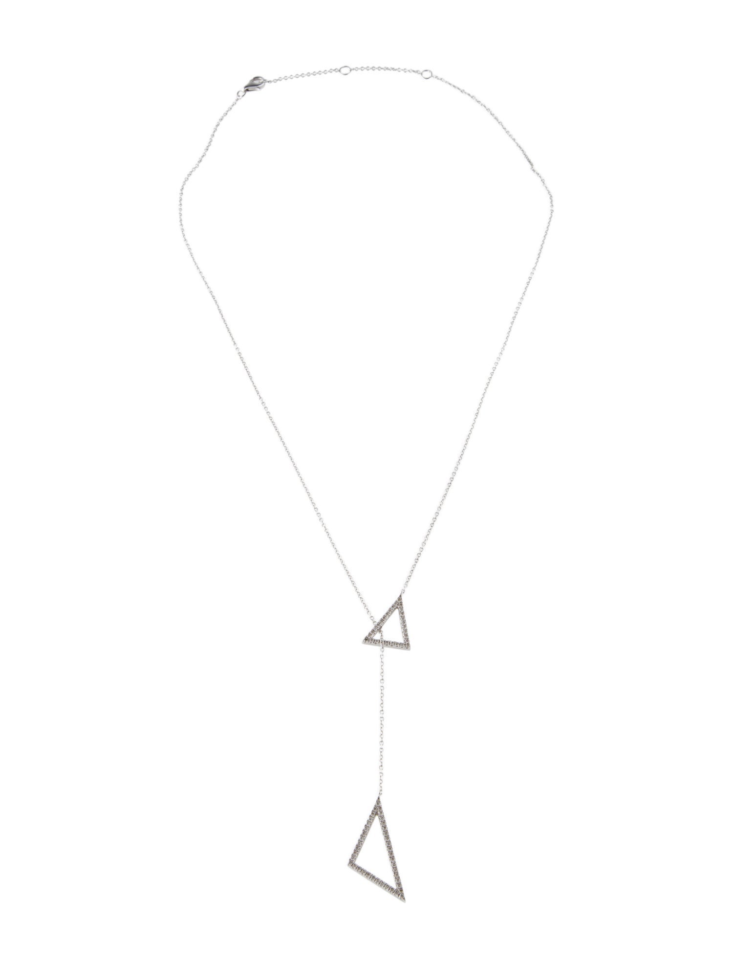 Necklace 14K Diamond Triangle Lavalier