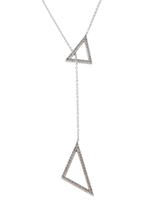Necklace 14K Diamond Triangle Lavalier Necklace