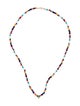 Necklace 14K Dyed Quartzite, Onyx & Diamond Bead Necklace