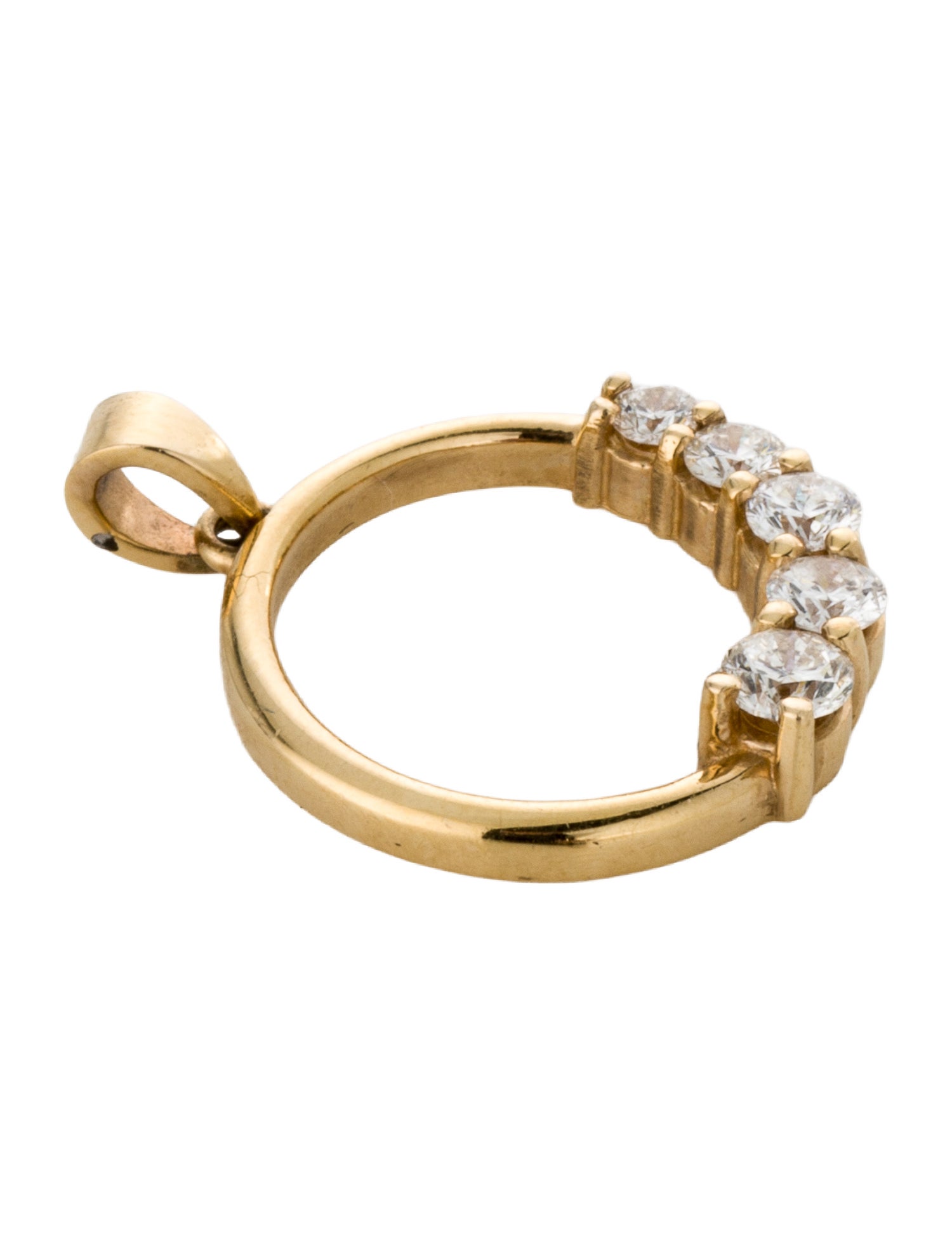 Necklace 14K Diamond Circle Pendant