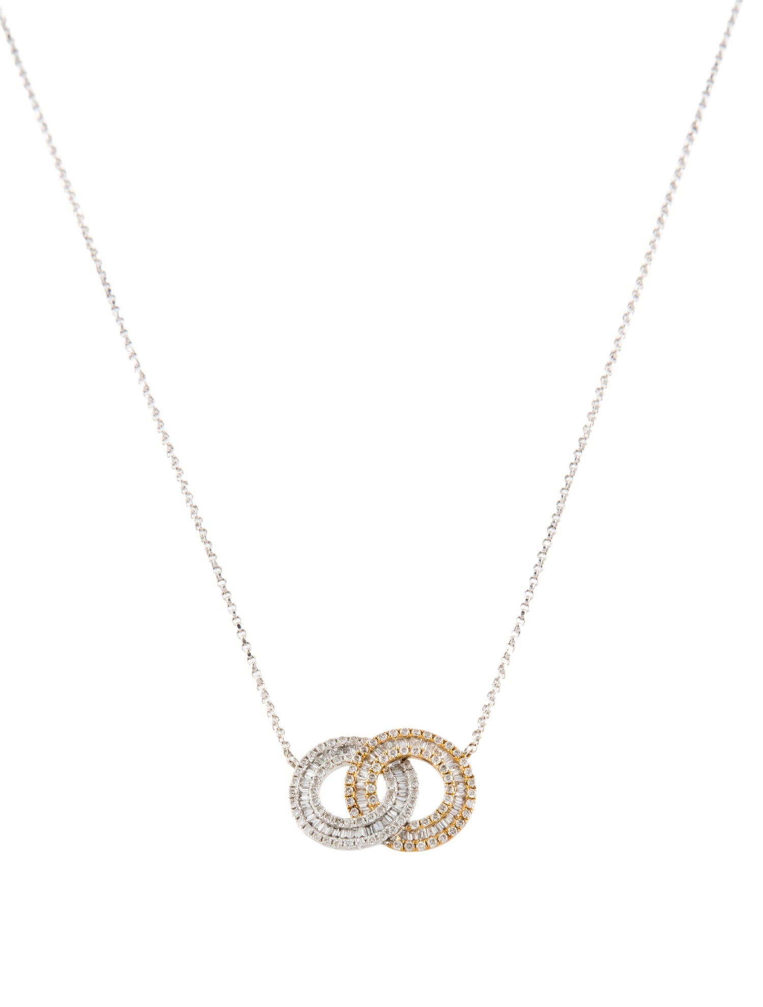 Necklace 18K Diamond Circle Pendant