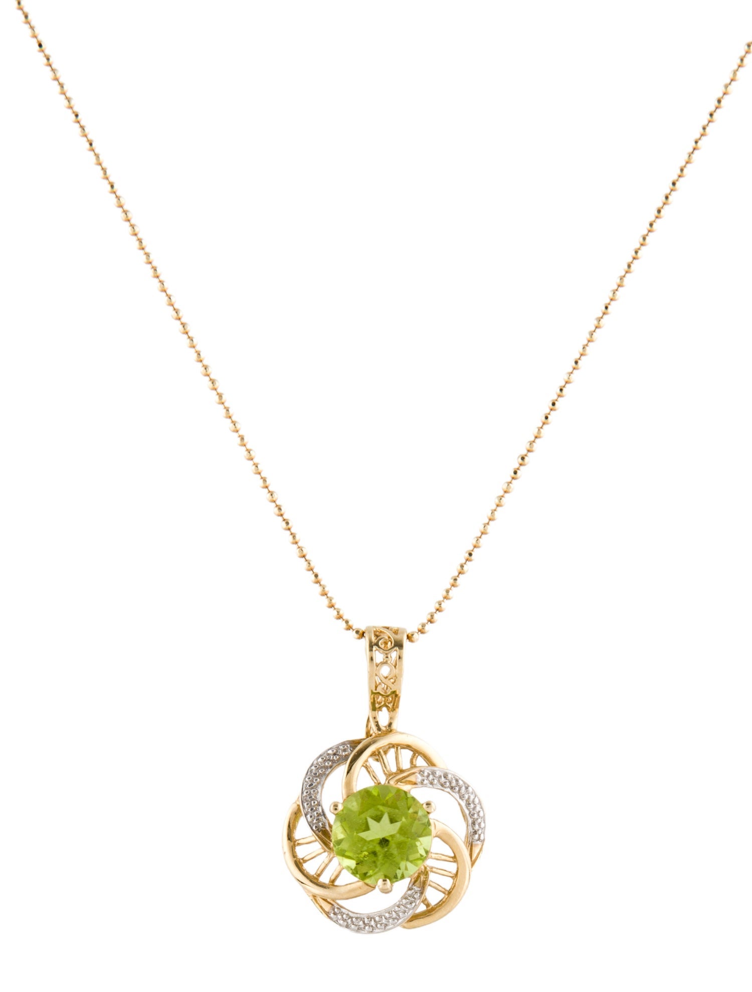 Necklace 14K 2.20ct Peridot Pendant