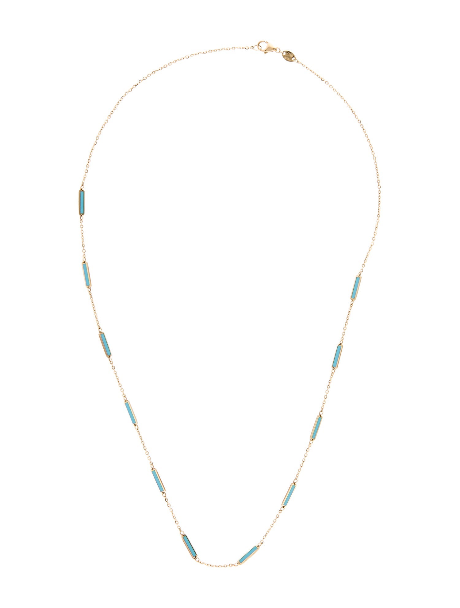 Necklace 14K Dyed Howlite Station