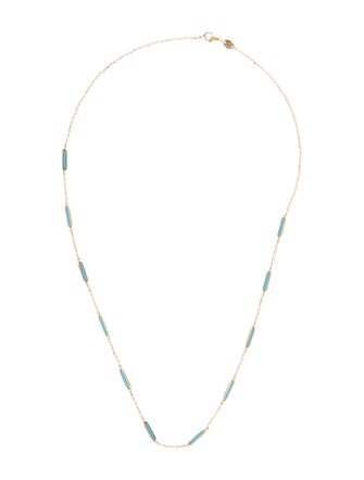 Necklace 14K Dyed Howlite Station Necklace