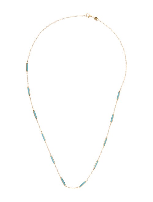 Necklace 14K Dyed Howlite Station Necklace