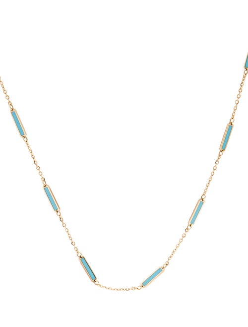 Necklace 14K Dyed Howlite Station Necklace