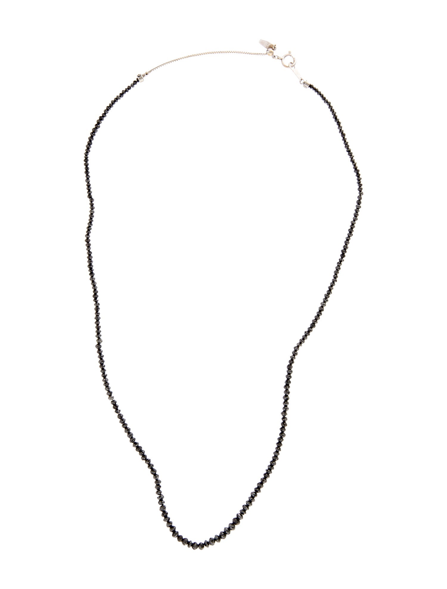 Necklace 18K Diamond Bead Strand Necklace