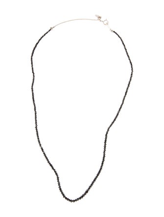 Necklace 18K Diamond Bead Strand Necklace