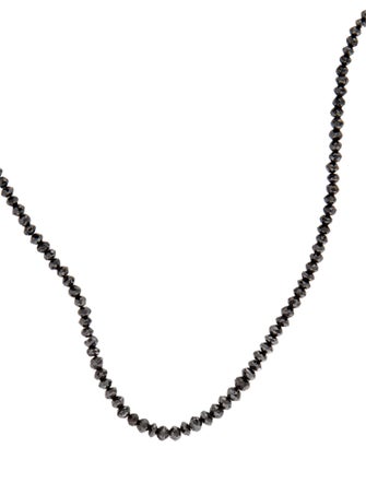 Necklace 18K Diamond Bead Strand Necklace