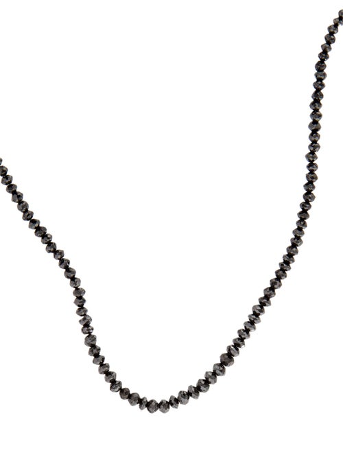 Necklace 18K Diamond Bead Strand Necklace