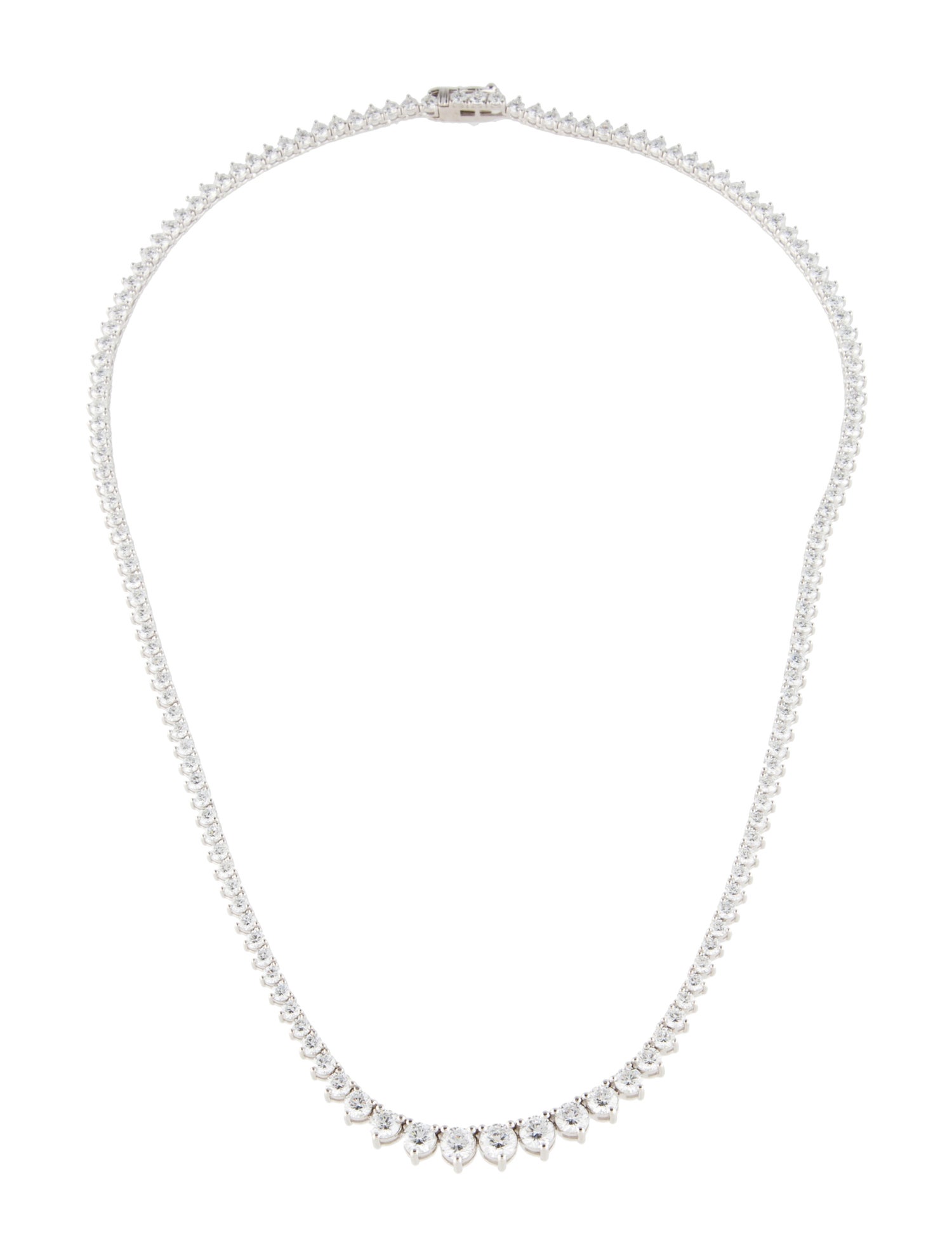 Necklace 14K 10.00ctw Lab-Grown Diamond Graduated Tennis