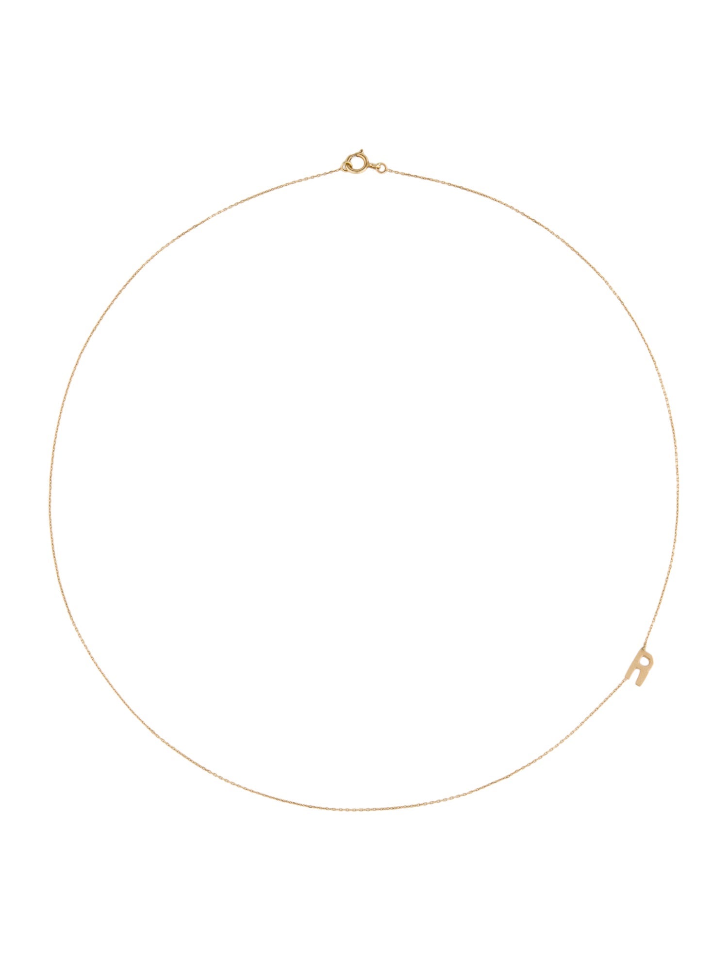 Necklace 10K 'R' Pendant