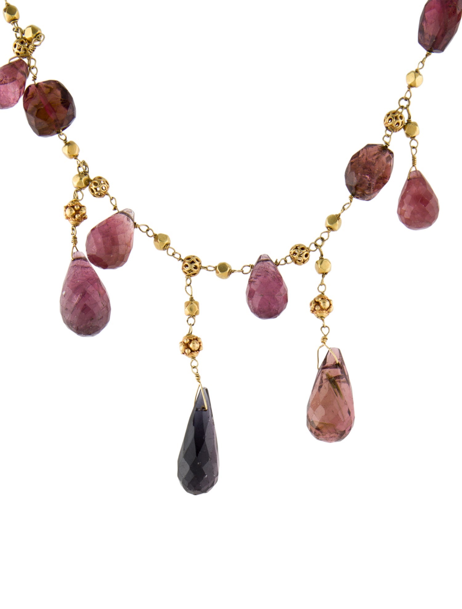 Necklace 18K Tourmaline Collar Necklace