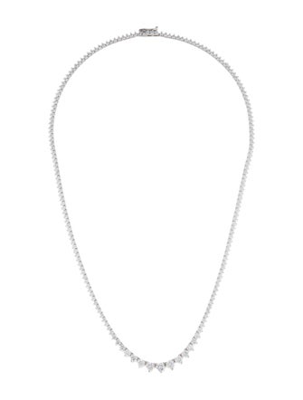 Necklace 14K 8.00ctw Lab-Grown Diamond Graduated Tennis Necklace