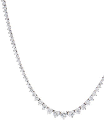 Necklace 14K 8.00ctw Lab-Grown Diamond Graduated Tennis Necklace