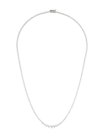 Necklace 14K 5.00ctw Lab-Grown Diamond Graduated Tennis Necklace