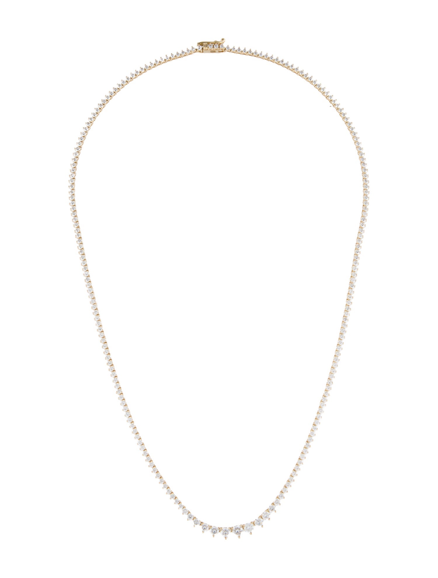 Necklace 14K 4.02ctw Lab-Grown Diamond Graduated Collar Necklace