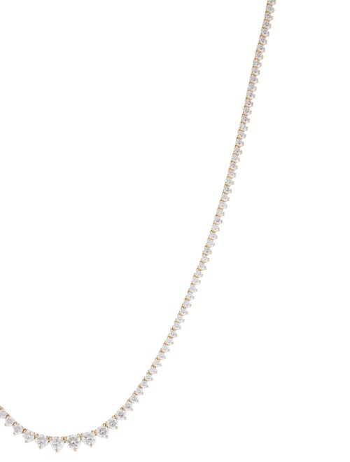 Necklace 14K 4.02ctw Lab-Grown Diamond Graduated Collar Necklace