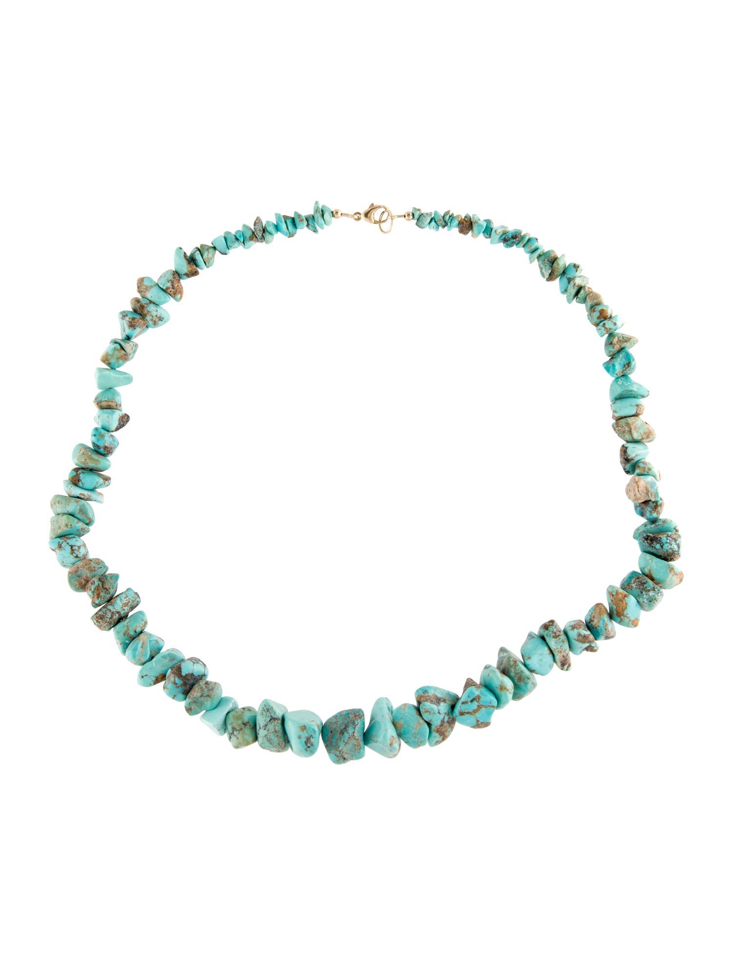 Necklace 14K Turquoise Bead Strand Necklace
