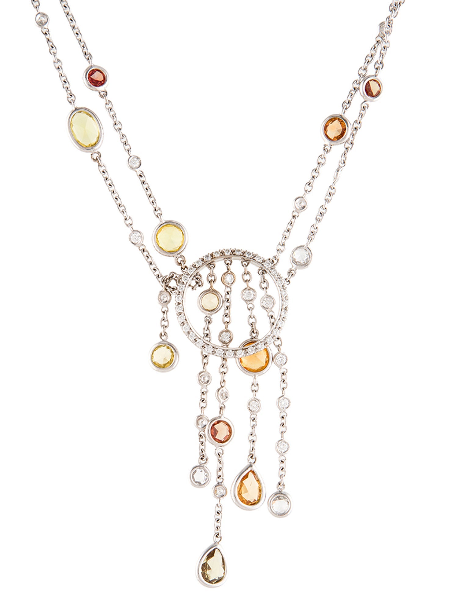 Necklace The Foundry Fine Jewelry by Janet Heller 18K Sapphire & Diamond Pendant Necklace