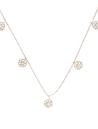 Necklace 18K Diamond Station Necklace