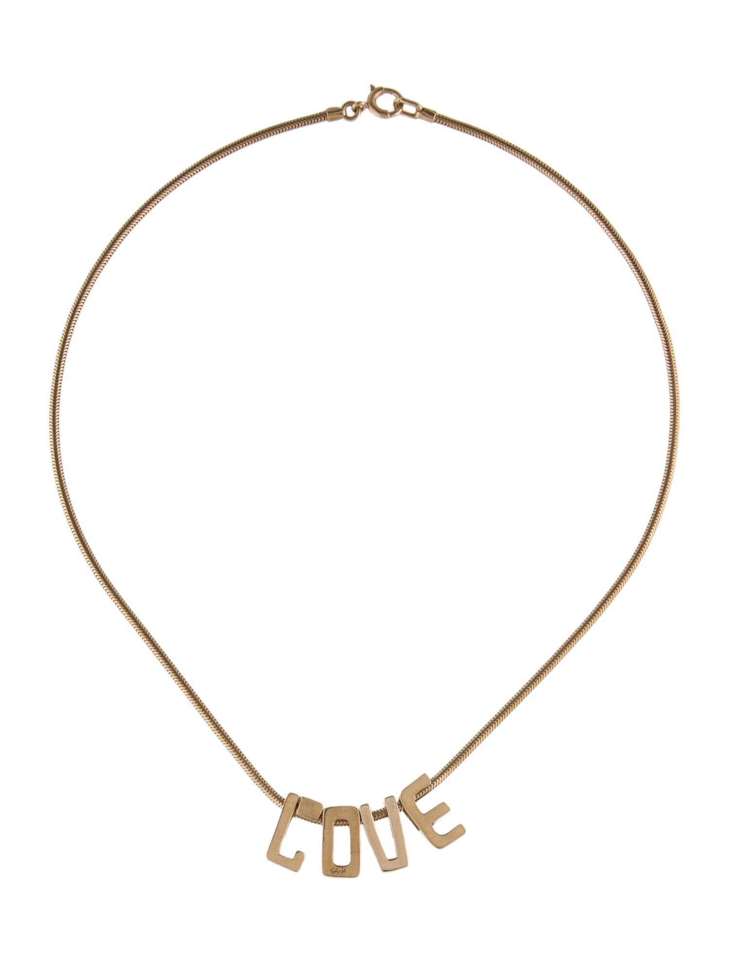 Necklace 14K 'LOVE' Pendant Necklace