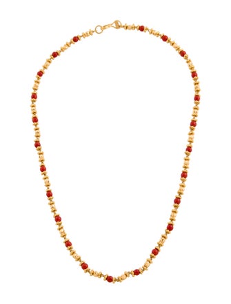 Necklace 22K Coral Bead Necklace