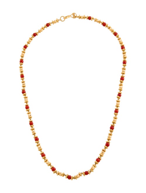 Necklace 22K Coral Bead Necklace