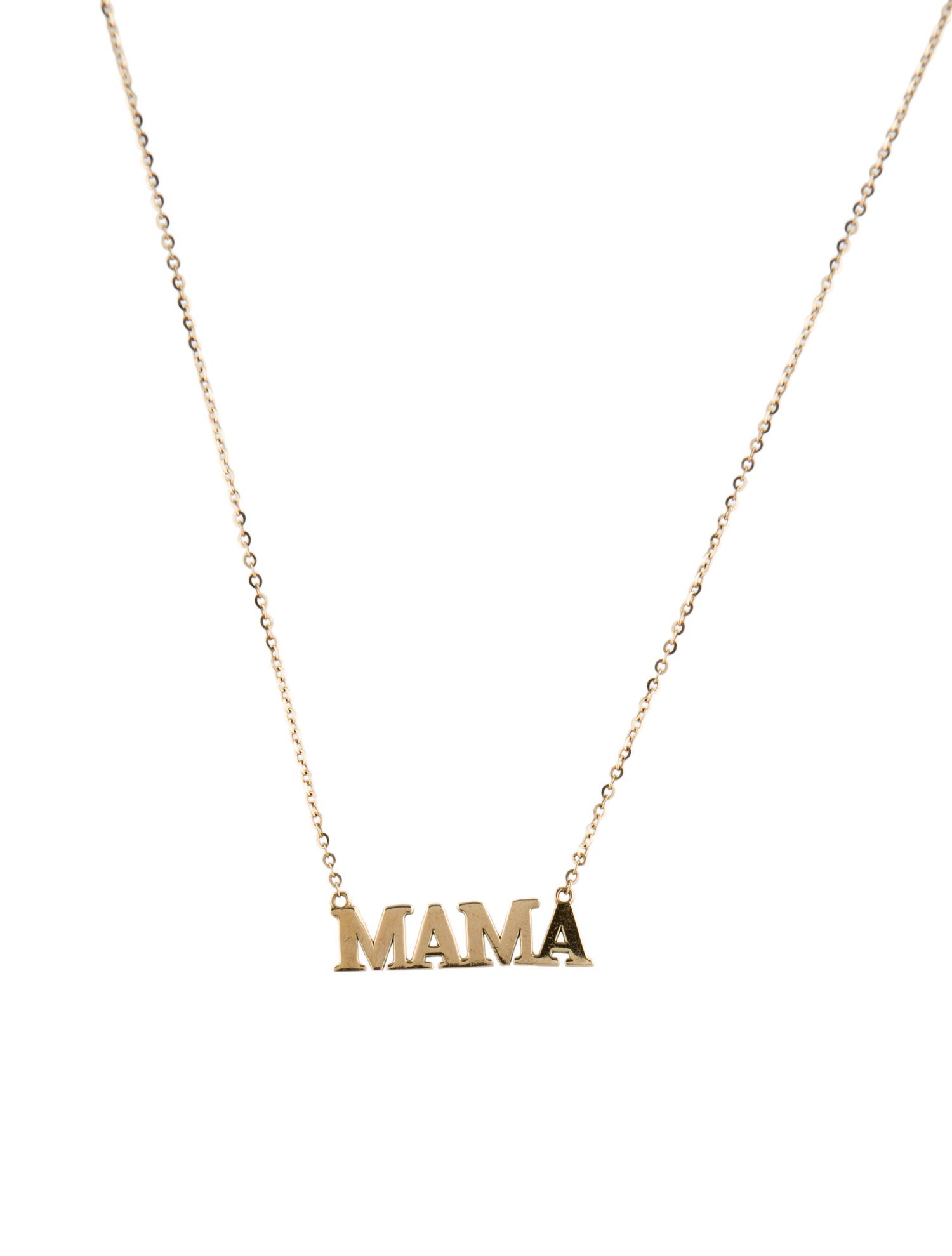 Necklace 14K 'Mama' Pendant Necklace