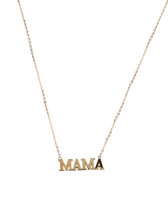 Necklace 14K 'Mama' Pendant Necklace