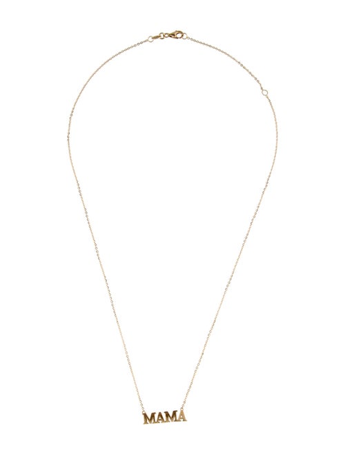 Necklace 14K 'Mama' Pendant Necklace