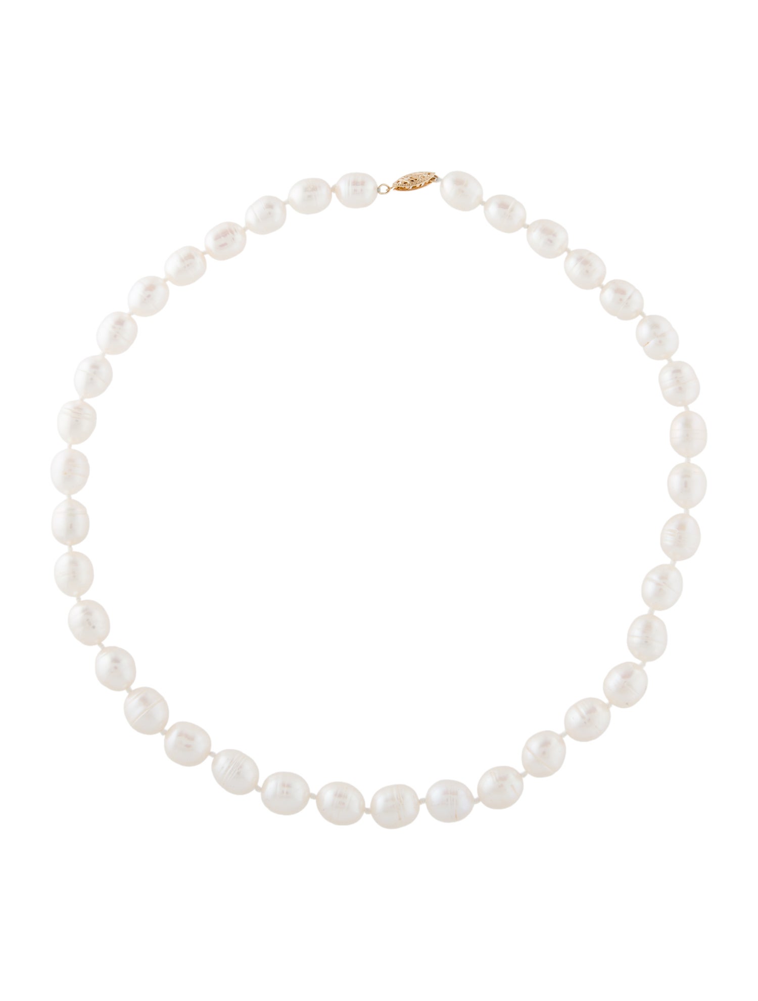 Necklace 14K Pearl Bead Strand Necklace