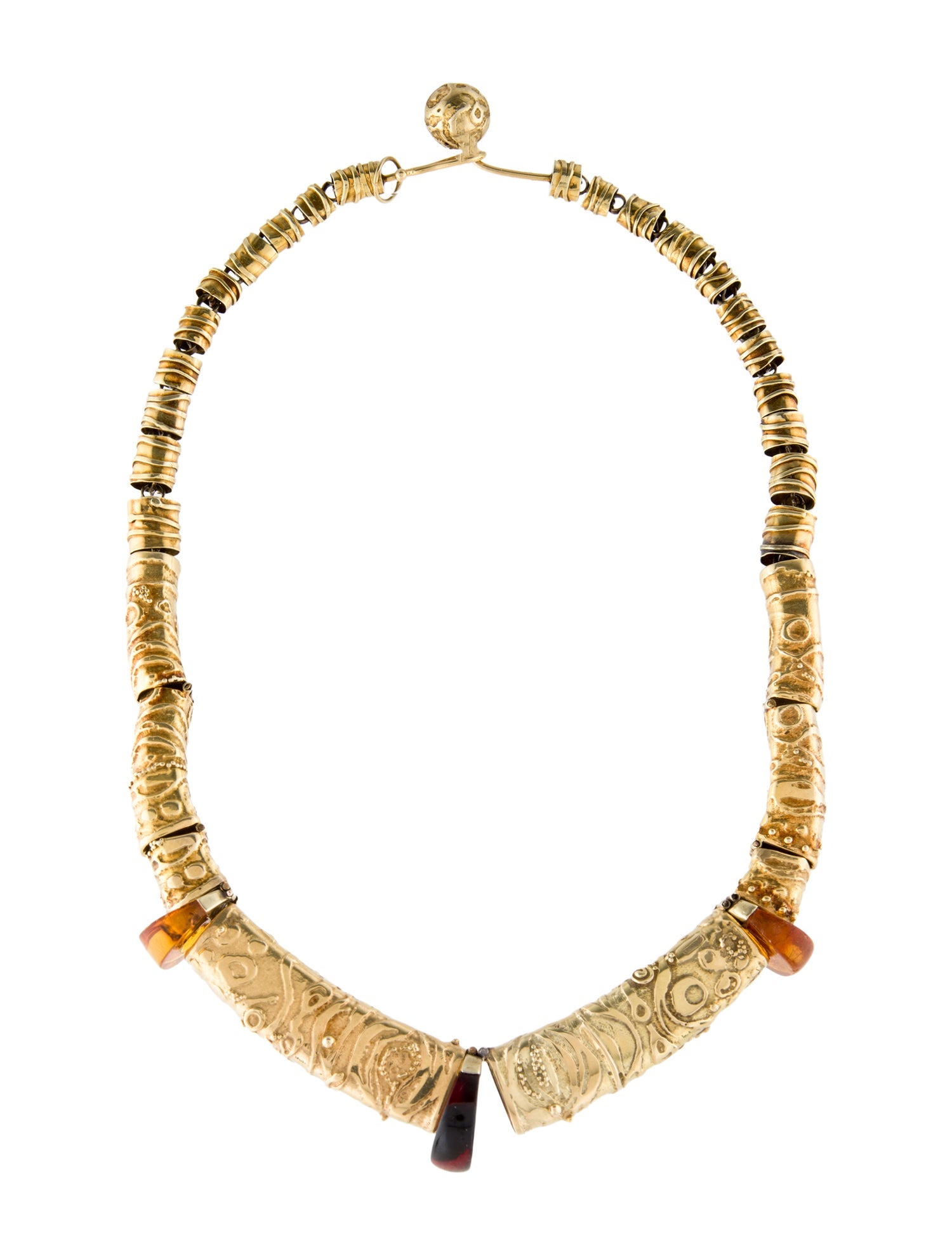 Necklace Vintage 14K Amber Collar Necklace