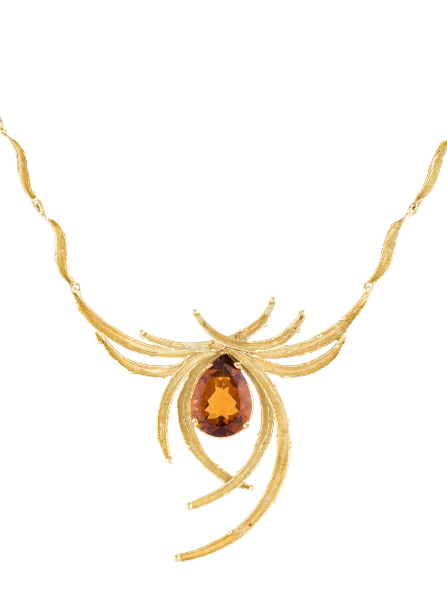 Necklace 18K 13.70ctw Citrine Pendant