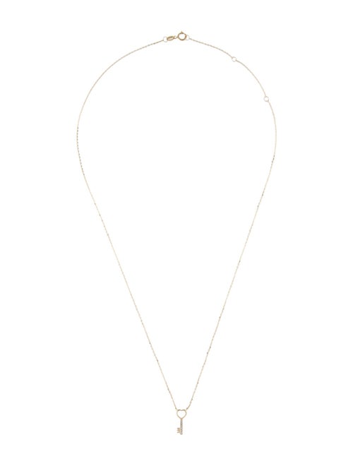 Necklace 14K Diamond Key Pendant Necklace
