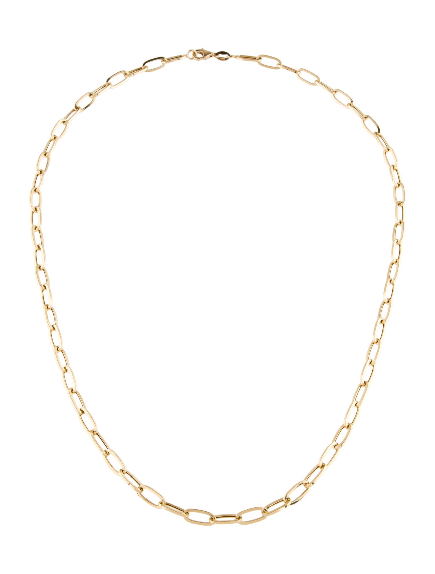 Necklace 14K Hollow Paperclip Chain