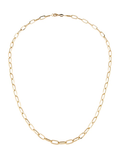 Necklace 14K Hollow Paperclip Chain Necklace
