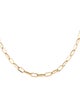 Necklace 14K Hollow Paperclip Chain Necklace