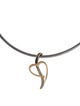 Necklace 14K Diamond Heart Reversible Omega Chain Necklace
