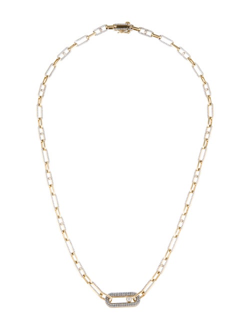 Necklace 14K 2.00ctw Diamond Link Kinetic Pendant Necklace