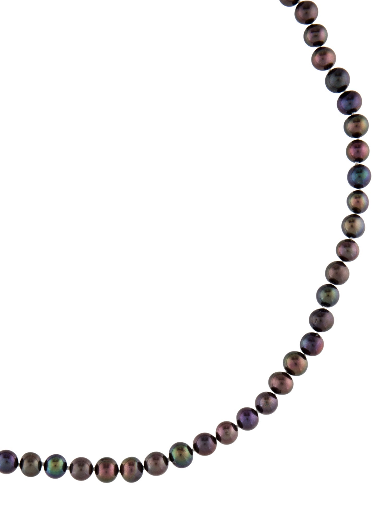 Necklace 14K Dyed Pearl Strand and Stud Earring Set