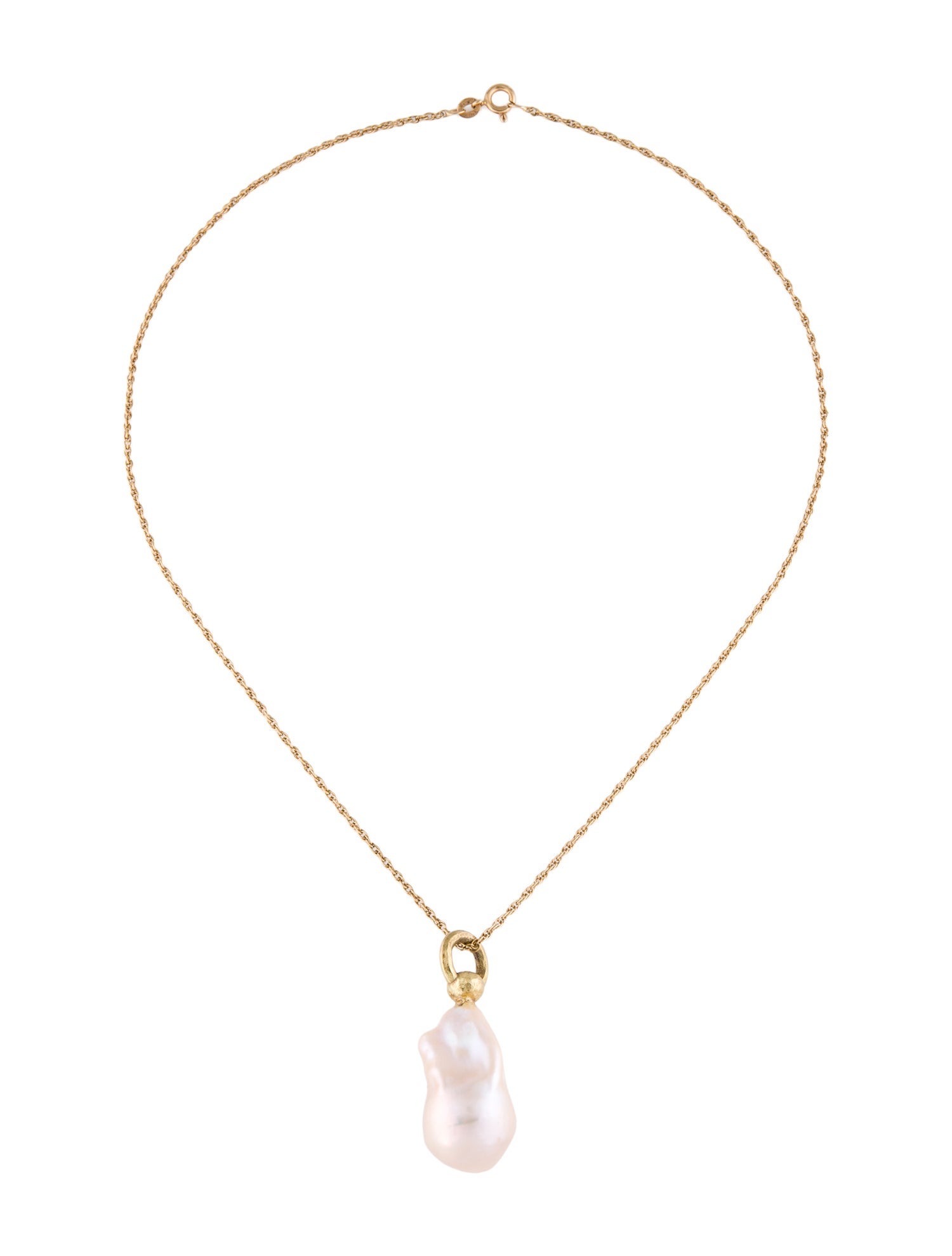 Necklace 18K Pearl Pendant