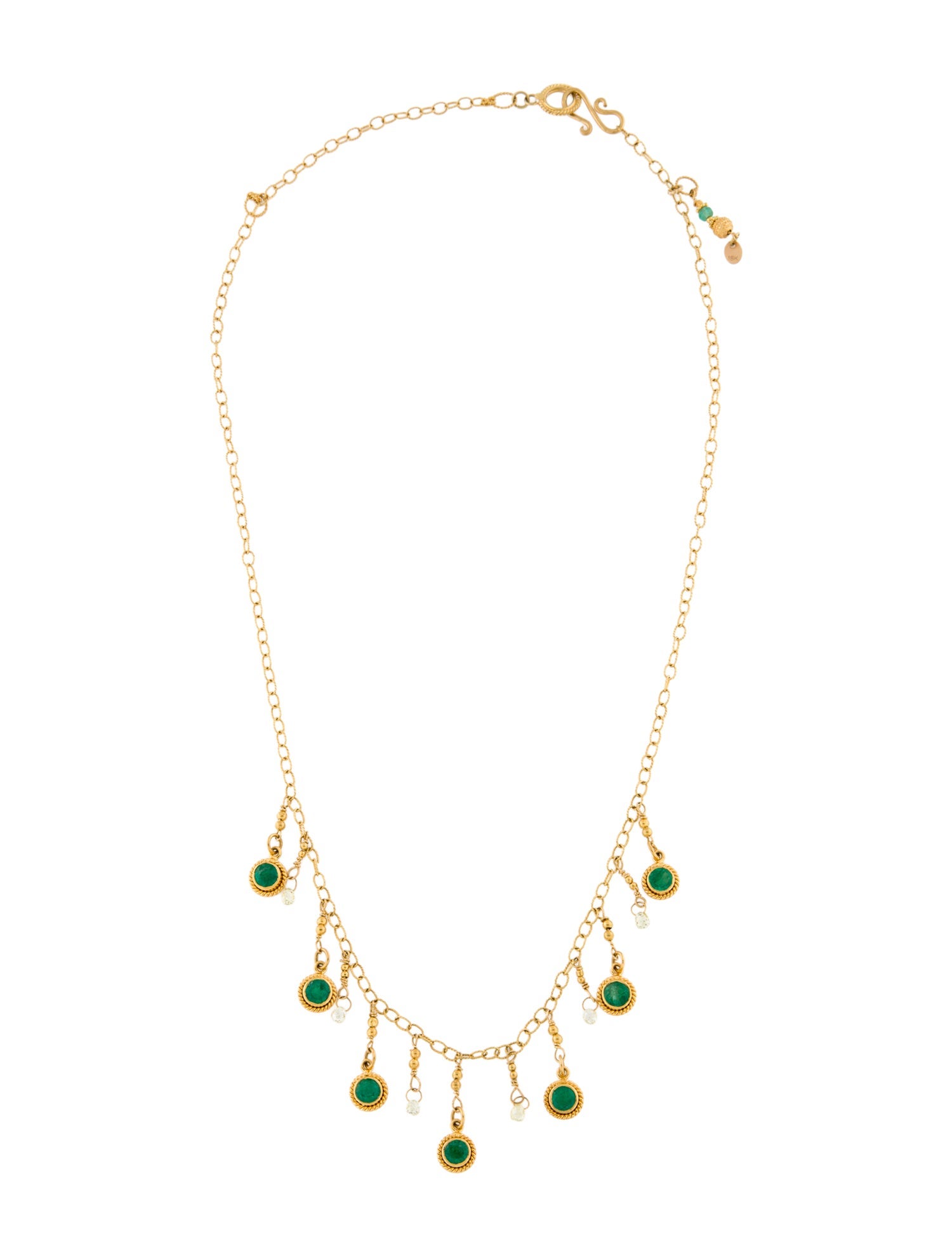 Necklace 18K Emerald & Diamond Collar